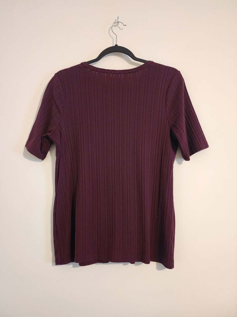 Croft & Barrow Ribbed Short Sleeve Top - Picture 3 of 5
